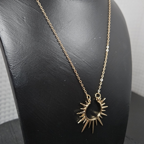 Sunburst Necklace - Goldtone - Picture 5 of 7